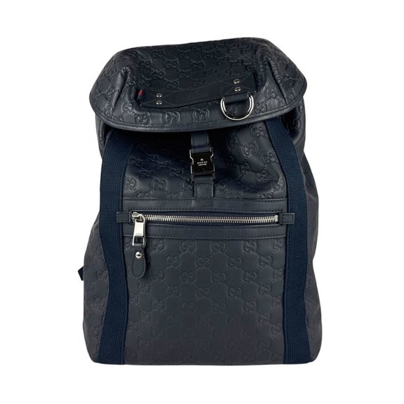 Gucci GUCCI Backpack Guccissima Leather Navy Men's 368561 z6668